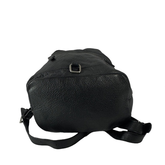 Large vintage ENSOEN Edition black backpack 100% pebbled leather main image 7